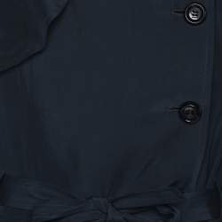Fendi Navy Blue Silk Belted Dress S