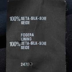 Fendi Navy Blue Silk Belted Dress S