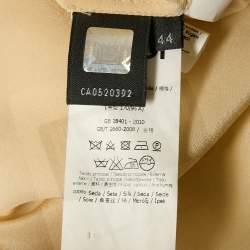 Fendi Cream Silk Faux Tie Detail Top M