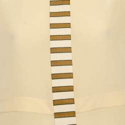 Fendi Cream Silk Faux Tie Detail Top M
