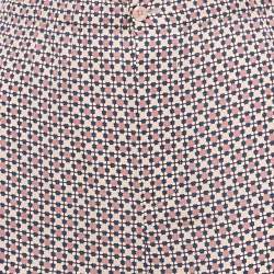 Fendi Multicolor Printed Silk Wide Leg Trousers M