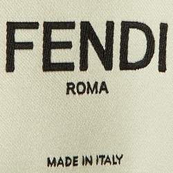 Fendi Brown Zucca Monogram Organza Sheer Cold Shoulder Coat S