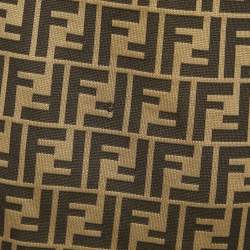 Fendi Brown FF Zucca Jacquard Sleeveless Mini Dress S