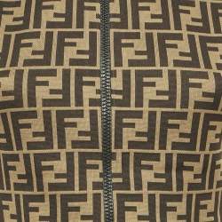 Fendi Brown FF Zucca Jacquard Sleeveless Mini Dress S