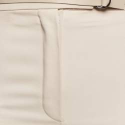 Fendi Beige Wool High Waist Flared Trousers S