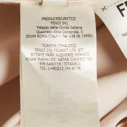 Fendi Beige Wool High Waist Flared Trousers S