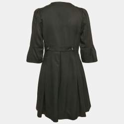 Fendi Black Gabardine Short Dress M