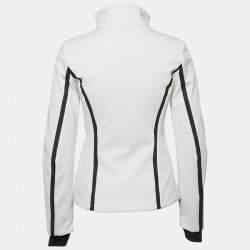 Fendi White Logo Print Jersey Ski Jacket S