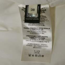 Fendi White Logo Print Jersey Ski Jacket S