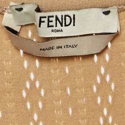 Fendi Brown Silk Byssus Column Midi Dress S