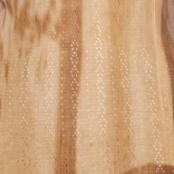 Fendi Brown Silk Byssus Column Midi Dress S
