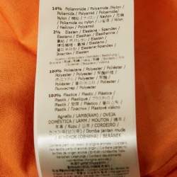Pre Owned Fendi Orange Cotton Flowerland Embroidered T-Shirt S