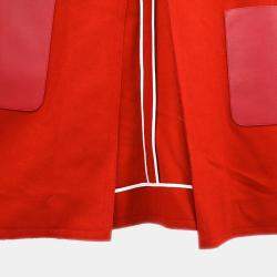 Fendi Red Wool Sleeveless Jacket IT 42