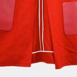 Fendi Red Wool Sleeveless Jacket IT 42
