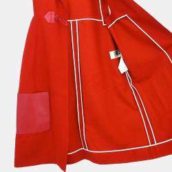 Fendi Red Wool Sleeveless Jacket IT 42
