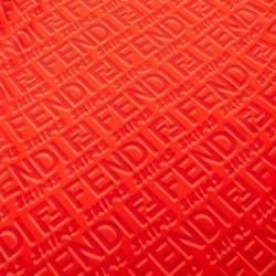 Pre Owned Fendi x Skims Red Monogram Jersey Bodycon XXS