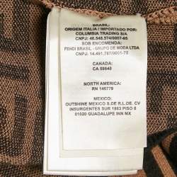 Pre Owned بنطلون رياضي فندي جيرسي بني زوكا صغير