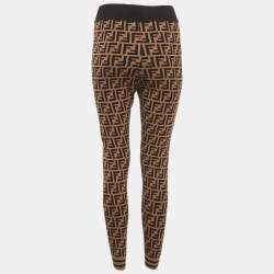 Pre Owned بنطلون رياضي فندي جيرسي بني زوكا صغير