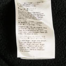 Pre Owned Fendi Black Logo Intarsia Wool Knit Crewneck Sweater M