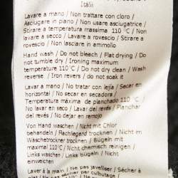 Pre Owned Fendi Black Logo Intarsia Wool Knit Crewneck Sweater M