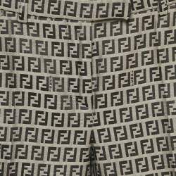 Pre Owned Fendi Blue FF Jacquard Trousers S