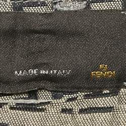 Pre Owned Fendi Blue FF Jacquard Trousers S