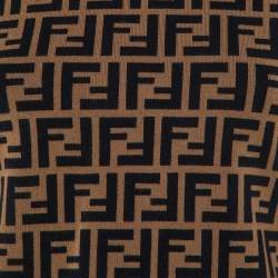 Pre Owned Fendi Brown Zucca Monogram Knit Crew Neck Jumper S