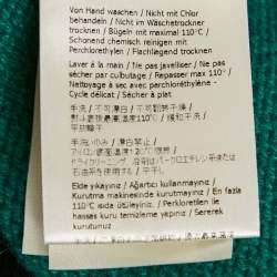 Pre Owned Fendi Green Rib Knit Crewneck Sweater S