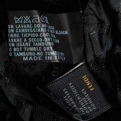 Pre Owned Fendi Black Silk Crepe Wide Leg Trousers S