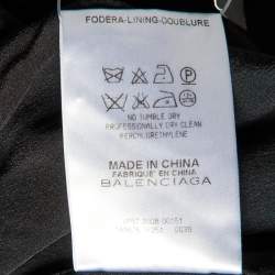 Pre Owned Balenciaga Black Silk Halter Neck Asymmetric Maxi Dress S