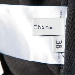 Pre Owned Balenciaga Black Silk Halter Neck Asymmetric Maxi Dress S