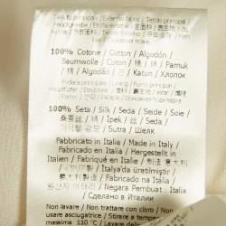 Pre Owned Fendi White Cut-Out Pleated Mini Skirt M