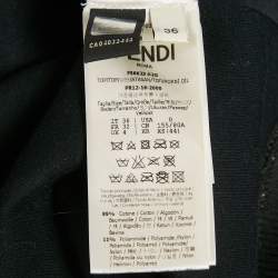 Pre Owned Fendi Black Karl Loves Fendi Cotton Knit Sweatshirt XS