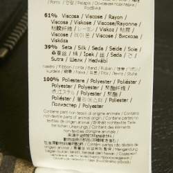 Pre Owned Fendi Black Logo Band Trim Leather Jacket S