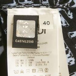 Pre Owned توب فاندي أزرق FF زوكا محبوك كم قصير محبوك مقاس صغير - سمول