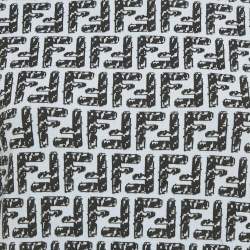 Pre Owned توب فاندي أزرق FF زوكا محبوك كم قصير محبوك مقاس صغير - سمول