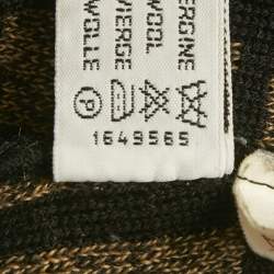 Pre Owned Fendi Vintage Brown Zucca Monogram Jacquard Wool Knit Long Sleeve Sweater S