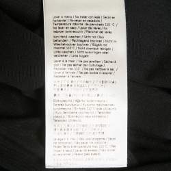 Pre Owned Fendi Black Logo Embroidered Cotton Crewneck T-Shirt XS