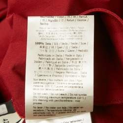 Pre Owned Fendi Red Cotton Frill Detail Mini Dress M
