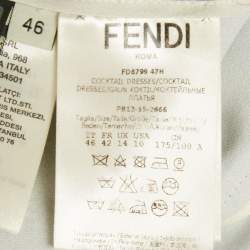 Pre Owned Fendi Black Embellished Cotton Blend Mini Dress S