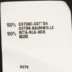 Pre Owned Fendi Black Cotton Silk Trimmed Sleeveless Shift Dress L