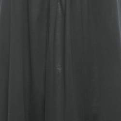 Pre Owned Fendi Black Cotton Silk Trimmed Sleeveless Shift Dress L