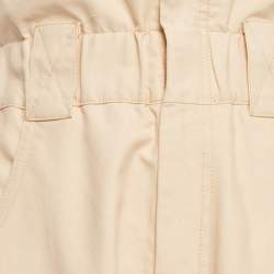 مملوكة مسبقًا بنطلون فنّدي واسع الساق قطني بيج مقاس متوسط - ميديم