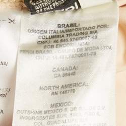 مملوكة مسبقًا بنطلون فنّدي واسع الساق قطني بيج مقاس متوسط - ميديم