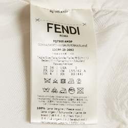 Pre Owned Fendi Beige Wool Wrap Style Mini Skirt XS