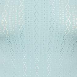 Pre Owned Fendi Blue Jersey Mesh Long-Sleeve Bodysuit M