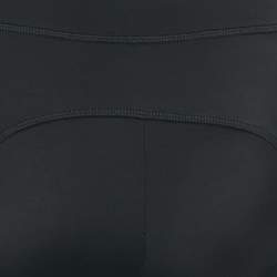 Pre Owned Fendi Black Jersey Embossed Logo Pattern Shorts & Bralette Set S