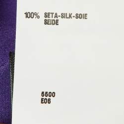 مملوكة مسبقًا Fendi Purple Silk Cold Shoulder Midi Dress M