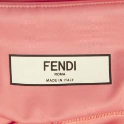 Pre Owned Fendi Pink Mesh Trim Jersey Active Leggings XS