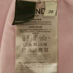 Pre Owned Fendi Pink Zucca Band Trim Cotton Zip-Up Jacket S